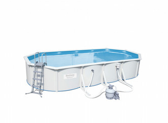 Bestway Hydrium Oval 7.40m x 3.60m x 1.20m, Grey/Blue