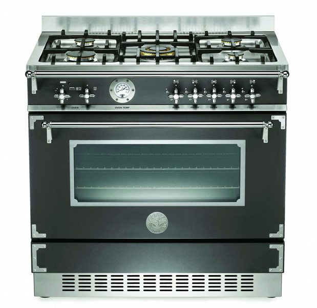 Bertazzoni La Germania CM90 5 MFE NET Freistehend Gas hob A Schwarz Küchenherd