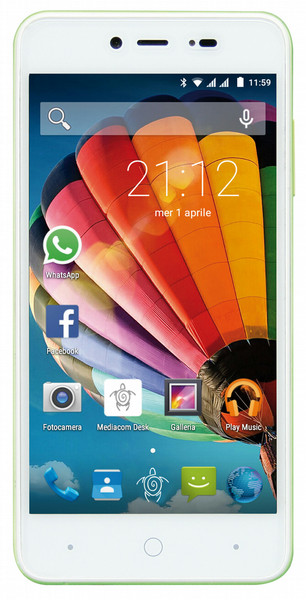 Mediacom PhonePad Duo G515 Две SIM-карты 8ГБ Зеленый, Белый смартфон