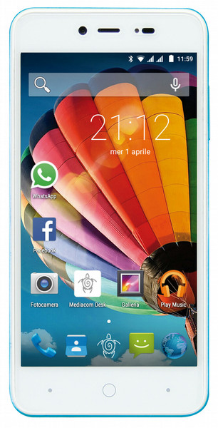 Mediacom PhonePad Duo G515 Dual SIM 8GB Blau, Weiß Smartphone