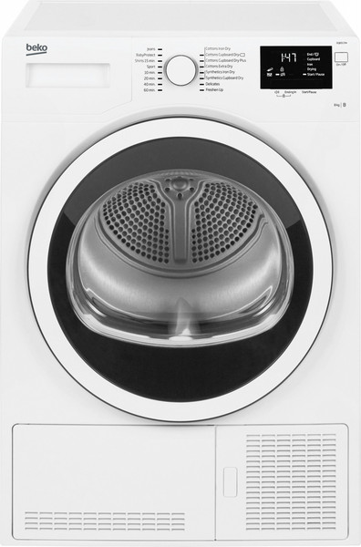 Beko DCJ83133W Отдельностоящий Фронтальная загрузка 8кг B Белый сушилка для белья