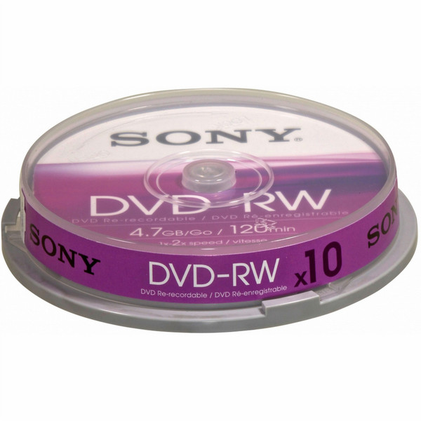 Sony 10 x DVD-ReWritable 10DMW47ASP