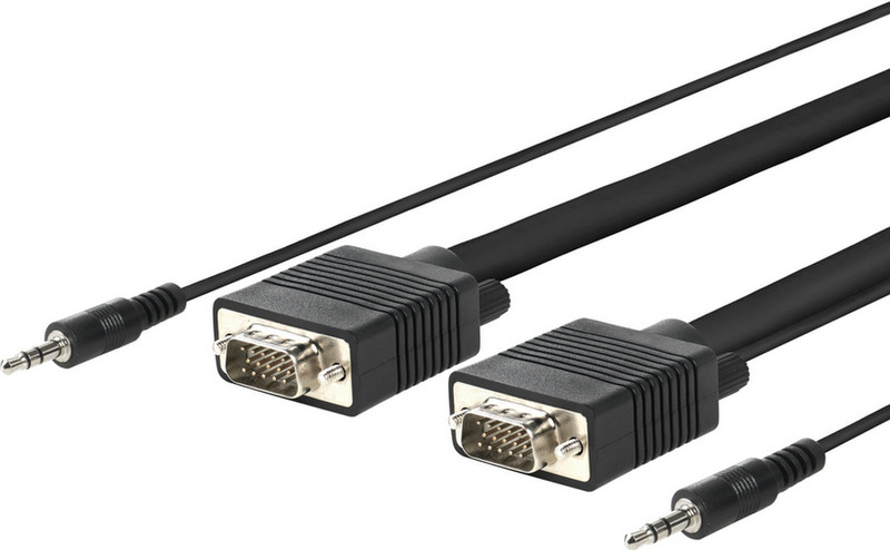 VivoLink PROVGAS10 10m VGA (D-Sub) + 3.5mm VGA (D-Sub) + 3.5mm Schwarz VGA-Kabel