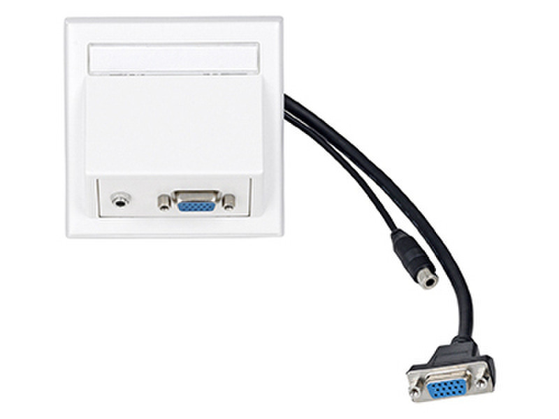 VivoLink WI221182 VGA + 3.5 mm White socket-outlet