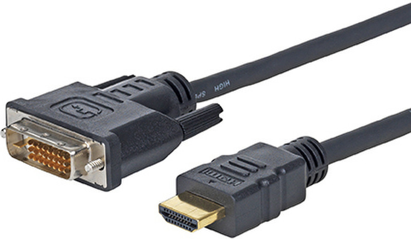 VivoLink 1.0m HDMI - DVI-D 1m HDMI DVI-D Schwarz