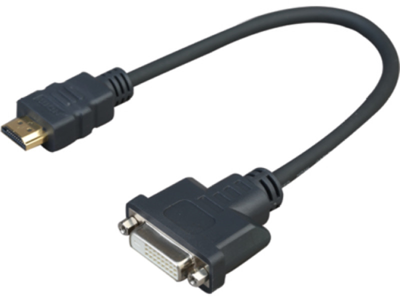 VivoLink PROHDMIADAPDVI 0.2m HDMI DVI Schwarz Videokabel-Adapter