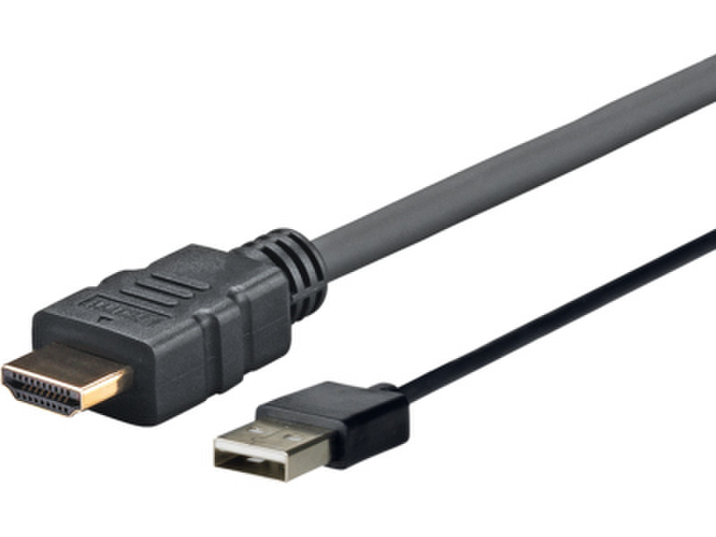 VivoLink PROHDMIUSB2 2м HDMI USB A Черный адаптер для видео кабеля