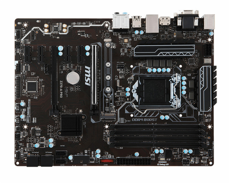 MSI Z270-A Pro Intel Z270 LGA 1151 (Socket H4) ATX motherboard