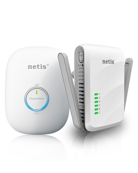 Netis System PL7622 KIT 600Mbit/s Eingebauter Ethernet-Anschluss WLAN Weiß 1Stück(e) PowerLine Netzwerkadapter