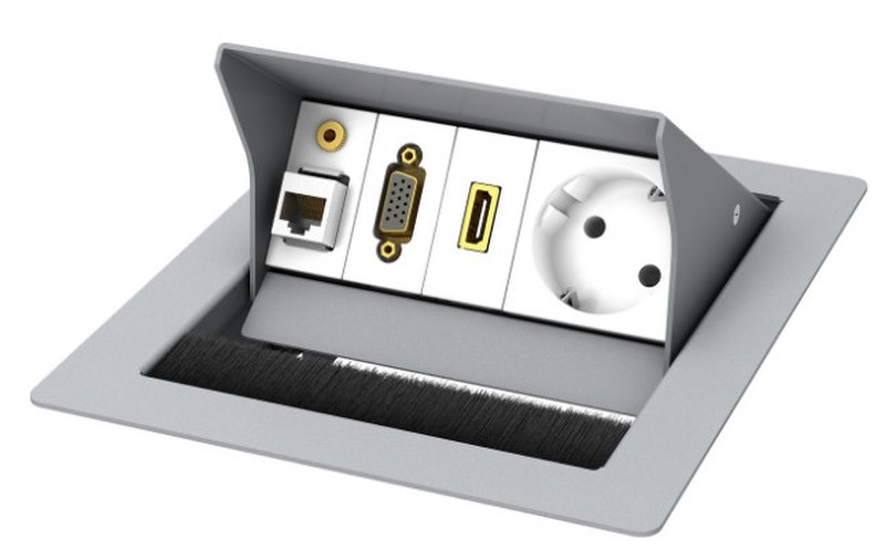 Kindermann CablePort standard² Тип  F Серый, Белый розеточная коробка