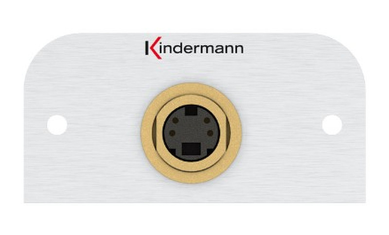 Kindermann 7441000536 S-Video (4-pin) 2 x BNC Aluminium,Black,Gold video cable adapter