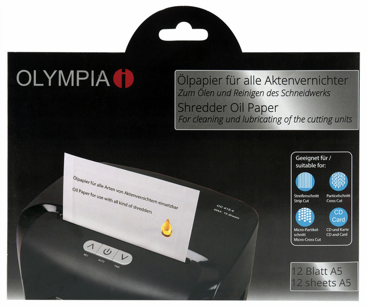 Olympia 9130 12шт Lubricating oil аксессуар для измельчителей бумаги