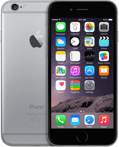 Forza Refurbished iPhone 6 Single SIM 4G 64GB Schwarz, Grau Smartphone