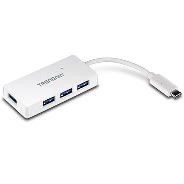 Trendnet TUC-H4E USB 3.0 (3.1 Gen 1) Type-C 5000Мбит/с Белый хаб-разветвитель