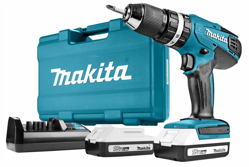 Makita HP457DWE10 cordless combi drill