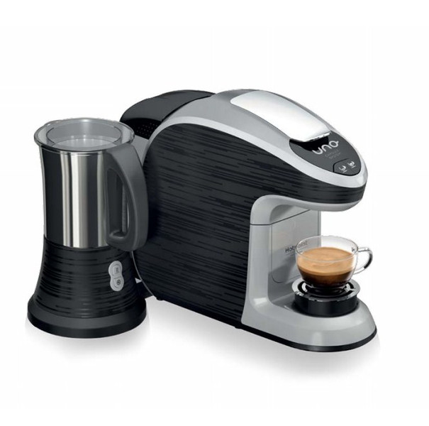 Hotpoint CM HM QBG0 Combi coffee maker 0.85l 12Tassen Schwarz, Silber Kaffeemaschine