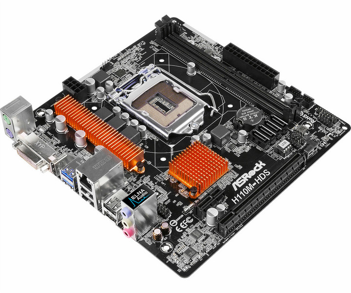 Asrock H110M-HDS Intel H110 LGA1151 Микро ATX материнская плата