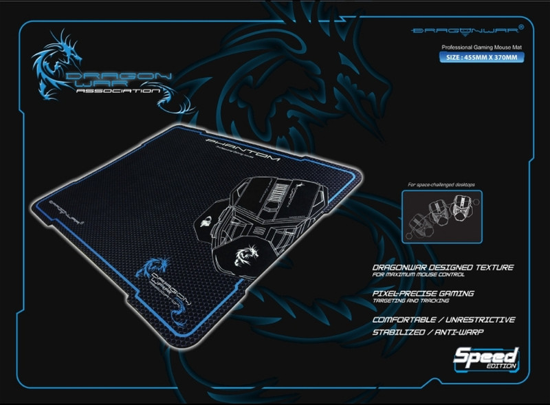Dragon War GP-002 Black mouse pad