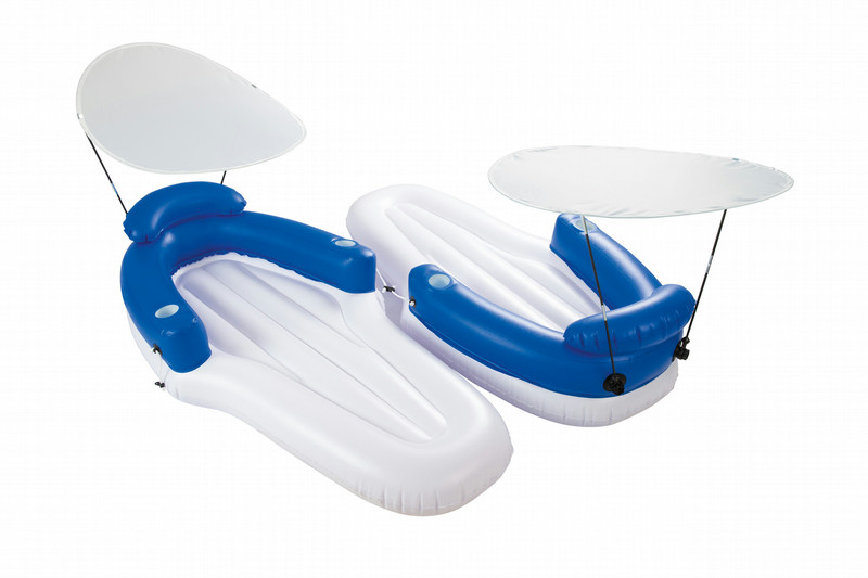 Bestway 43132 Синий, Белый Винил Floating lounge chair плавучее приспособление для бассейна и пляжа