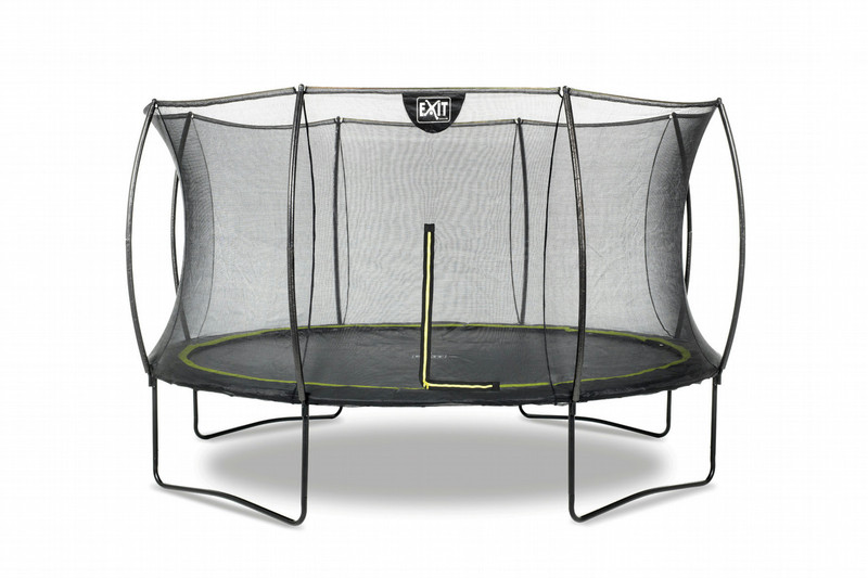 EXIT Silhouette Above ground trampoline