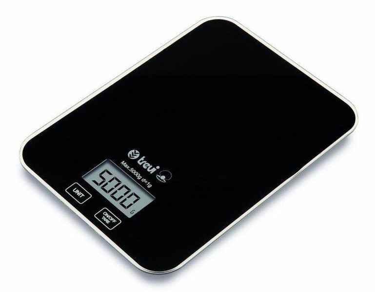 Trevi Slimmy Tabletop Electronic kitchen scale Black