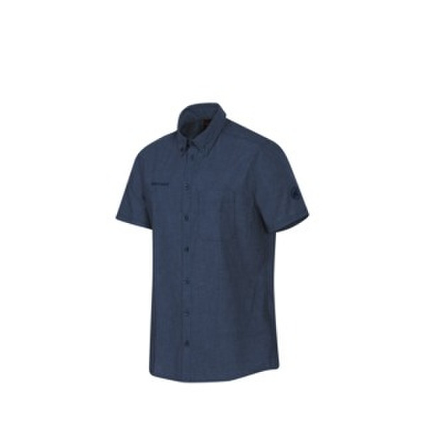 Mammut Trovat Shirt M Short sleeve Shirt collar Cotton,Polyester Navy