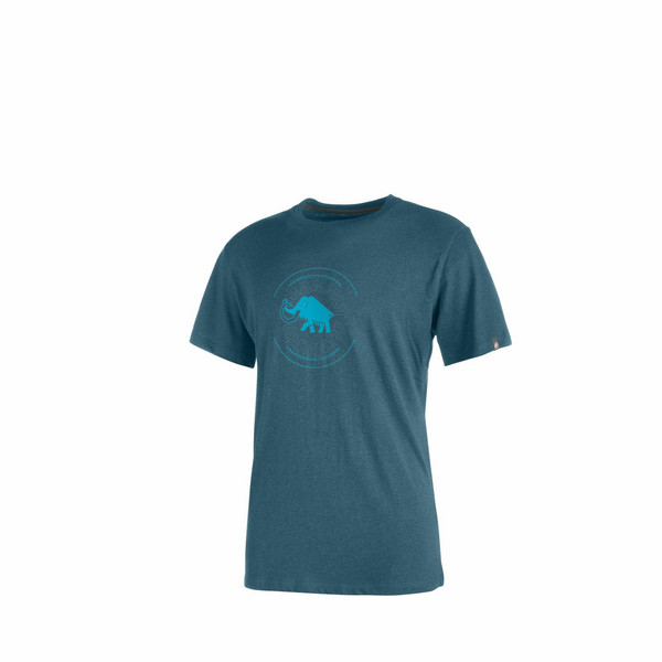 Mammut Garantie T-shirt XL Kurzärmel Rundhals Baumwolle Blau