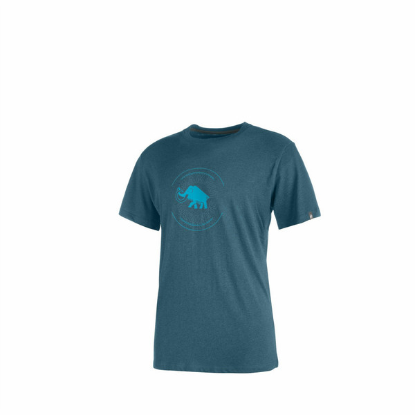Mammut Garantie T-shirt XXL Short sleeve Crew neck Cotton Blue