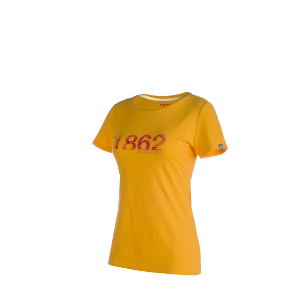Mammut Ophira T-shirt L Short sleeve Crew neck Cotton,Elastane Yellow