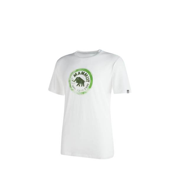 Mammut Seile T-shirt S Kurzärmel Rundhals Baumwolle, Elastan Weiß