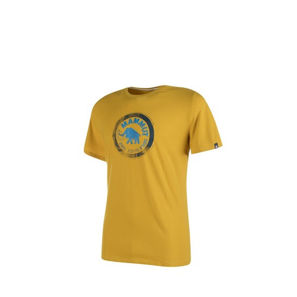 Mammut Seile T-shirt XL Short sleeve Crew neck Cotton,Elastane Yellow