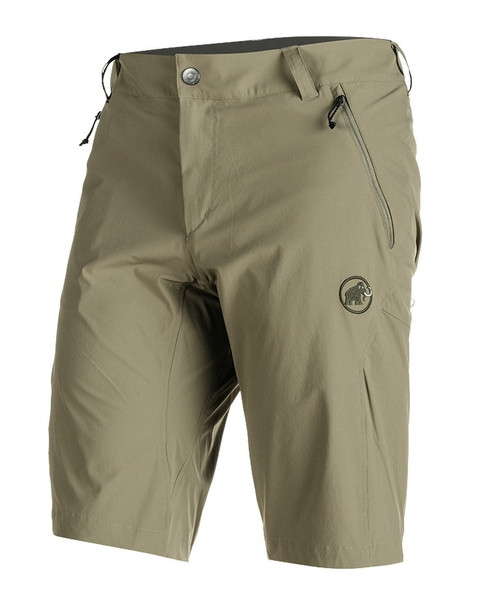 Mammut Runbold 46 Khaki Flat front men's shorts