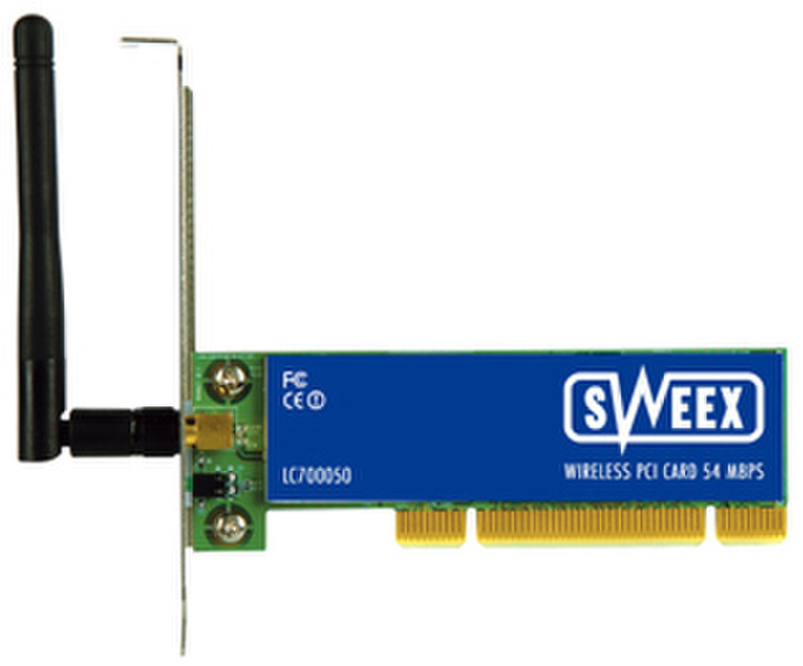 Sweex Wireless LAN PCI Card 54 Mbps Внутренний 54Мбит/с сетевая карта