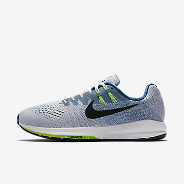 Nike Air Zoom Structure 20 Для взрослых Мужской Синий, Серый, Лайм 41 кроссовки