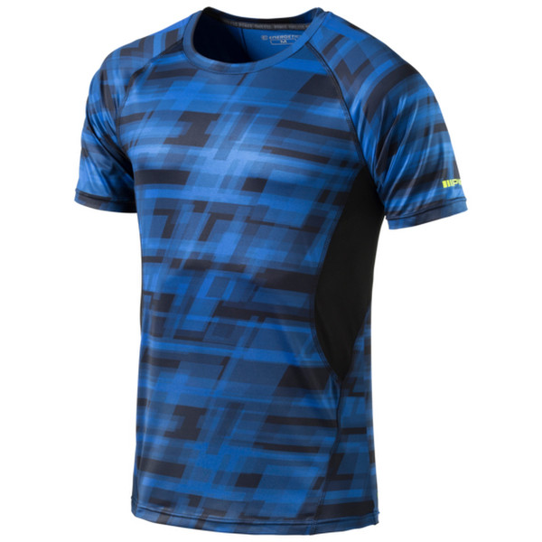 ENERGETICS Francis X T-shirt XXL Short sleeve Crew neck Elastane,Polyester Black,Blue