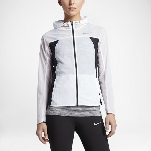 Nike Impossibly Light Women's shell jacket/windbreaker XS Ripstop-Nylon Schwarz, Weiß