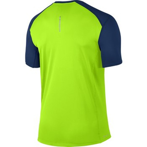 Nike Dry Miler T-shirt S Kurzärmel Rundhals Polyester Blau, Gelb