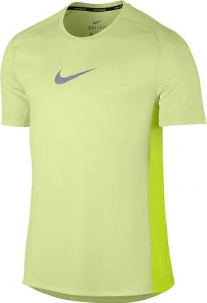 Nike Dry Miler T-shirt M Short sleeve Crew neck Polyester Yellow