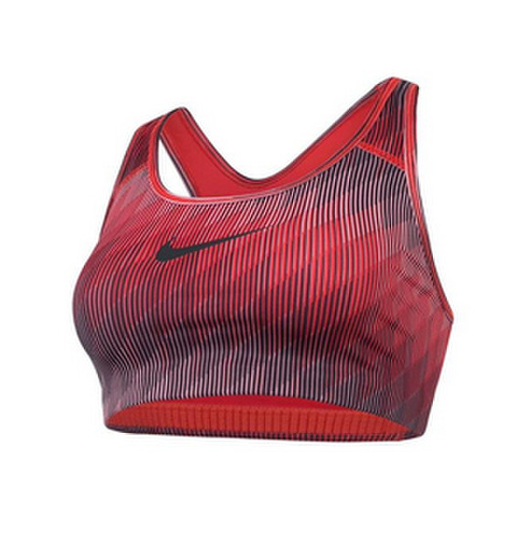 Nike Classic Stair Step Bra, XL XL Спортивный Без косточек Черный, Красный бюстгальтер