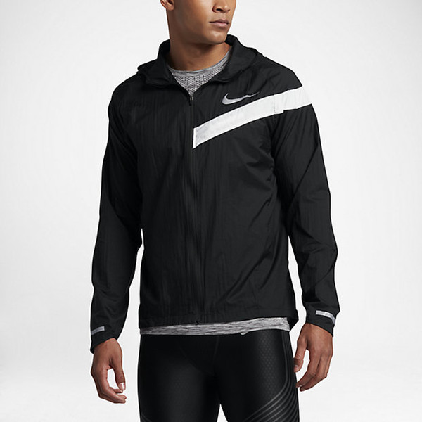 Nike IMPOSSIBLY LIGHT Куртка S Нейлон Черный, Белый