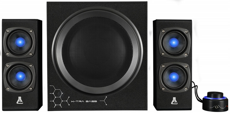 The G-Lab KLUB300 2.1channels 120W Black speaker set