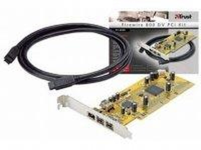 Trust FireWire 800 DV PCI Kit VI-2300 800Mbit/s networking card