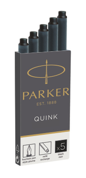 Parker Quink inktpatronen zwart, doos met 5 stuks Черный чернила