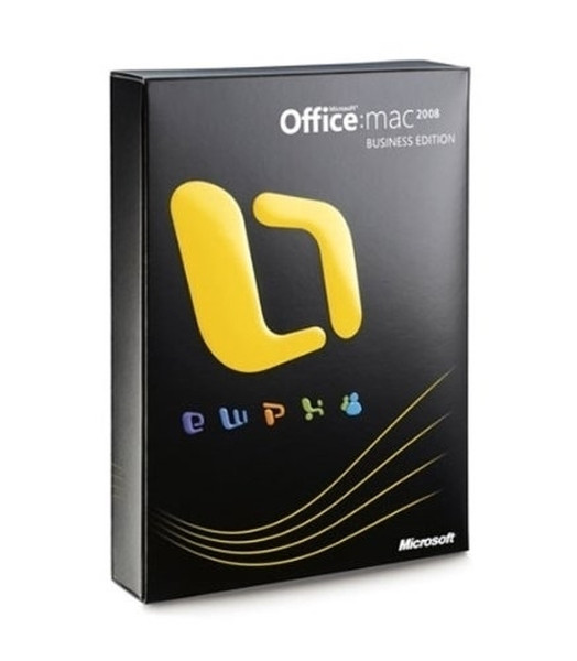 Microsoft Office 2008 Business Edition, Mac, DVD, UPG, DE German