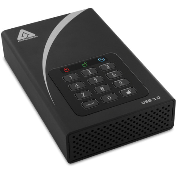 Apricorn Aegis Padlock DT 10TB USB Type-B 3.0 (3.1 Gen 1) 10000GB Black