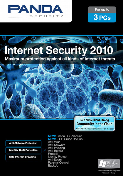 Panda Internet Security 2010 3user(s)