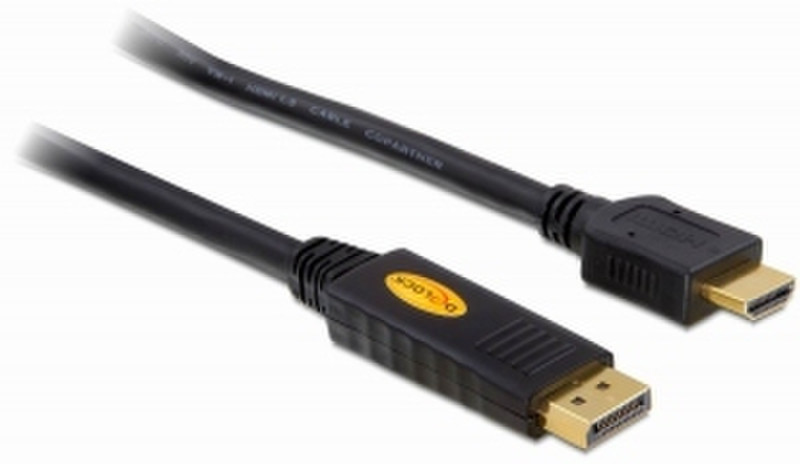 DeLOCK Cable Displayport / HDMI - 3m 3m HDMI Displayport Schwarz