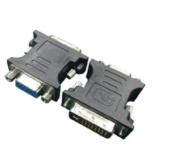 Gembird A-DVI-VGA-BK DVI-A VGA 15-pin Черный, Металлический кабельный разъем/переходник