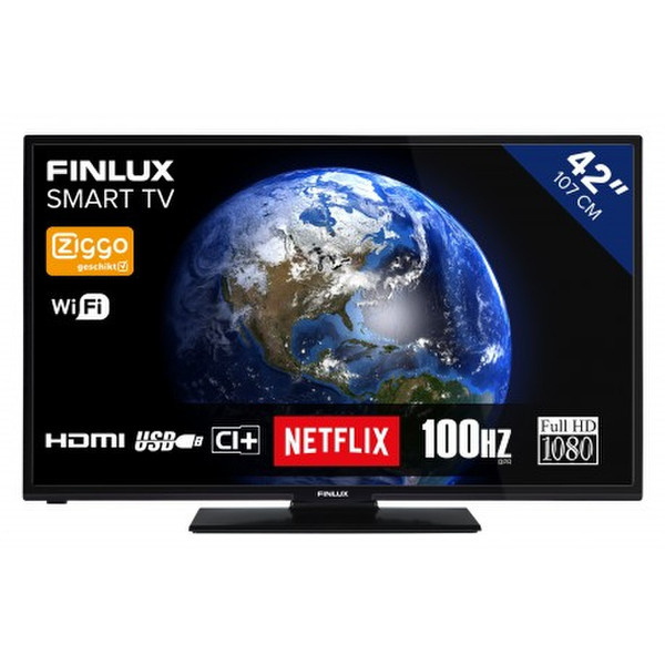 Finlux FL4222SMART 42Zoll Full HD Smart-TV WLAN Schwarz LED-Fernseher