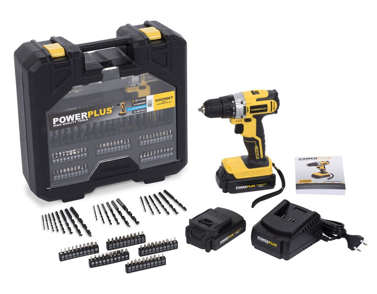 Powerplus POWX0059SET cordless combi drill